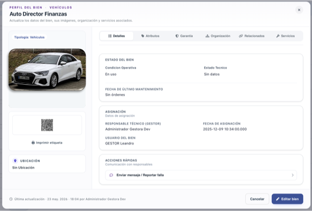 Ficha del bien — AssetFy Management